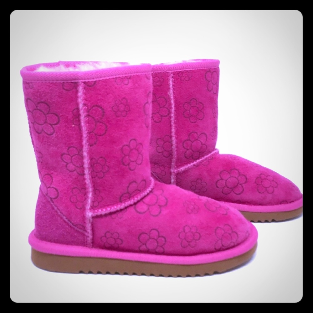 Pre<3Loved Pretty in Pink Shearling/Suede Boots